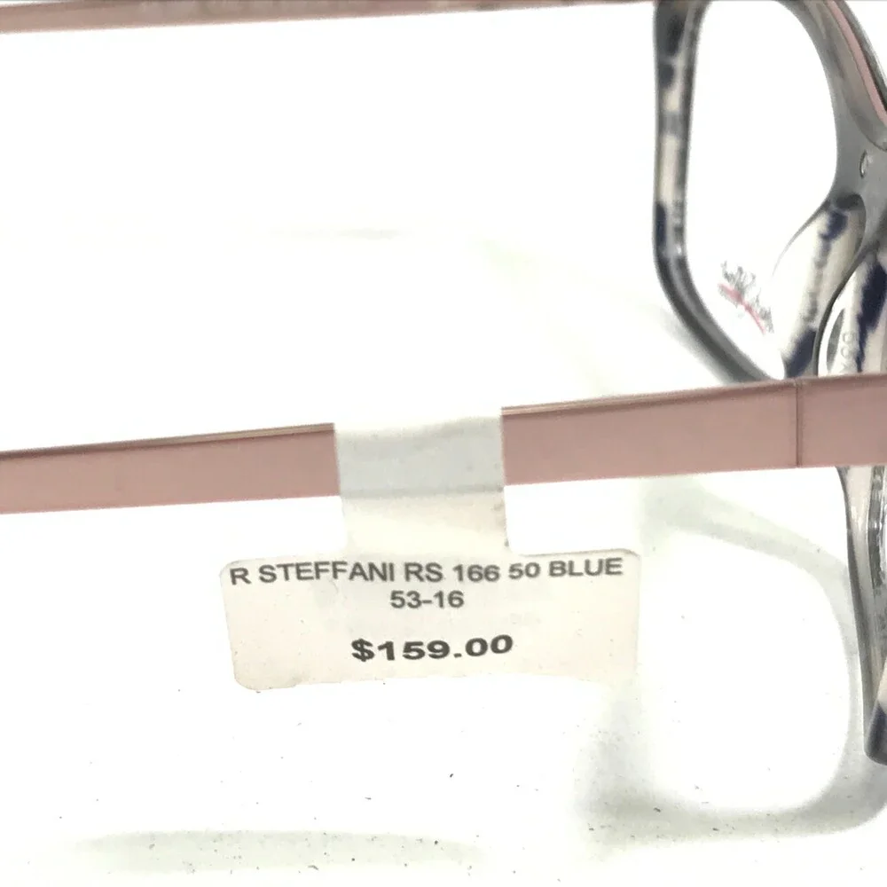 Roberto Steffani RS 166 COL 50 Eyeglasses Frames Black Pink Square 53-16-140